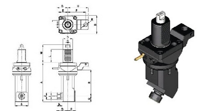 45度筒夹动力刀座