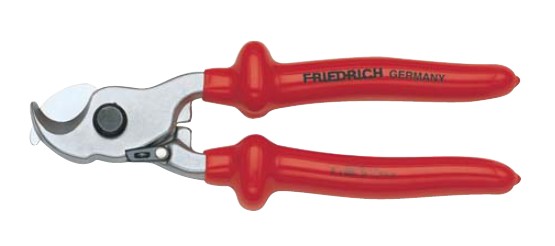 有打开弹簧的电缆剪钳